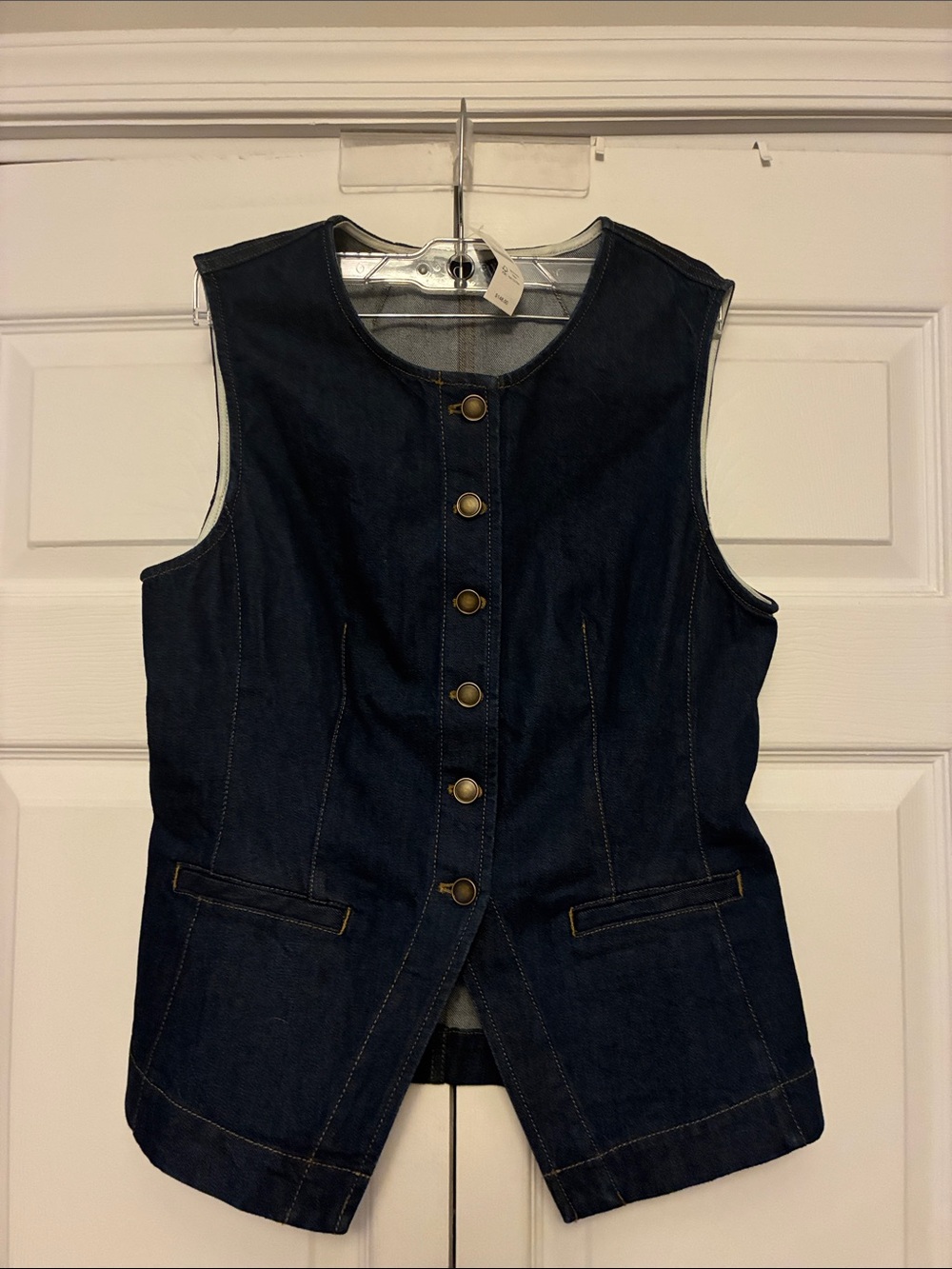 J.Crew Essential Cutaway Denim Vest in Rinse Wash